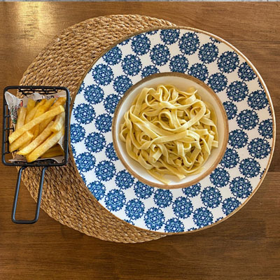 Tereyağlı Fettuccine Patates Menü